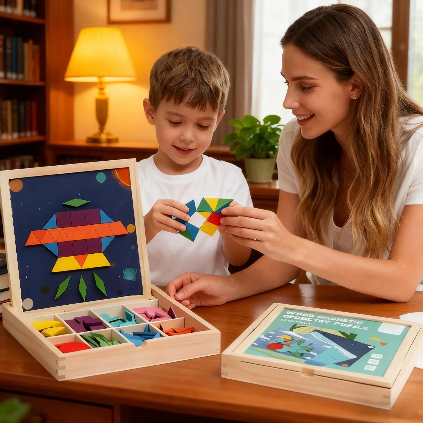 Puzzlespiel aus Holz, magnetisch, interaktiv, STEM, Lernspielzeug, Teaser-Spielzeug, Tangram-Puzzle für Jugendliche, Teenager, Kinder, Schwester, Tochter