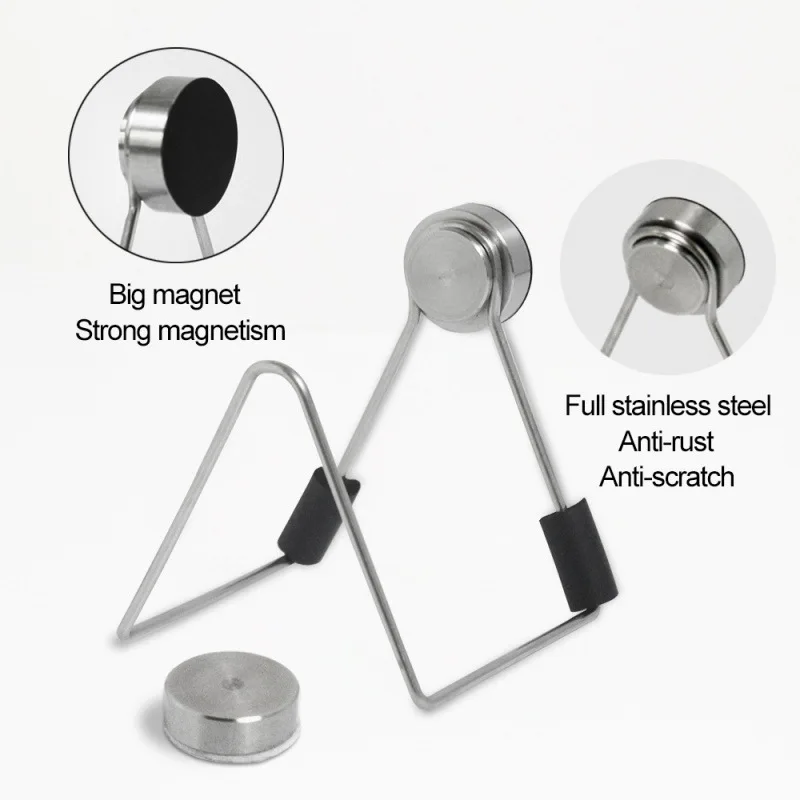 Magnetic Sponge Holder for Kitchen Sink Caddy Stainless Steel No Drilling with Adhesives Waterproof Quick Drying Accessories