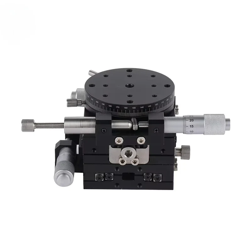 Assembly 80mm XYR Stage Manual Stage Micrometer Optical Alignment Table for Other Test Instruments