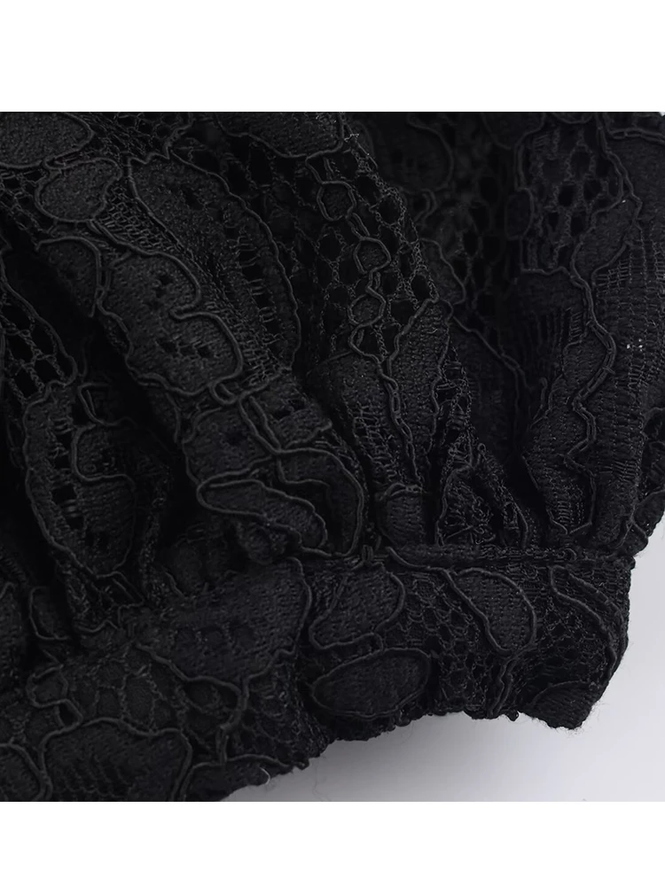 Frauen Hosen 20225 Neue Mode Frauen Spitze Druck Laterne Hosen Dünne Halb Transparent Lange Hosen 2025, Sommer Herbst Elegante Hosen