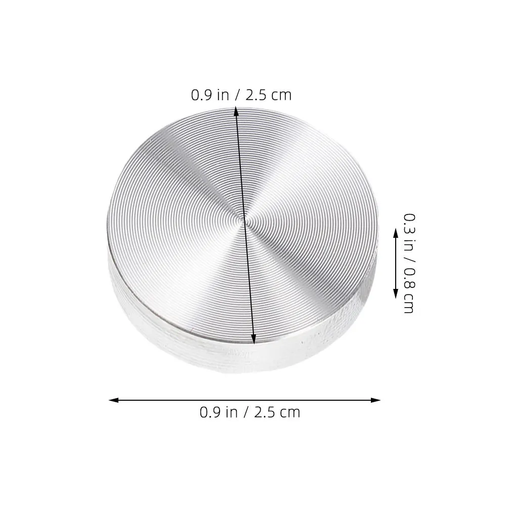 4 個のラウンドアルミニウム合金ディスク厚い金属サークルディスクアダプターガラステーブルトップエンドティーコーヒーテーブル安定したベース