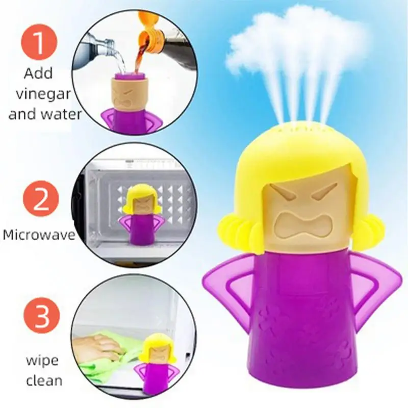 Angry Mom Microwave Cleaner Steam Cleaner Easily Clean The Crud In Minutes Cool Mom Fridge Odor Absorber For Home Or Office