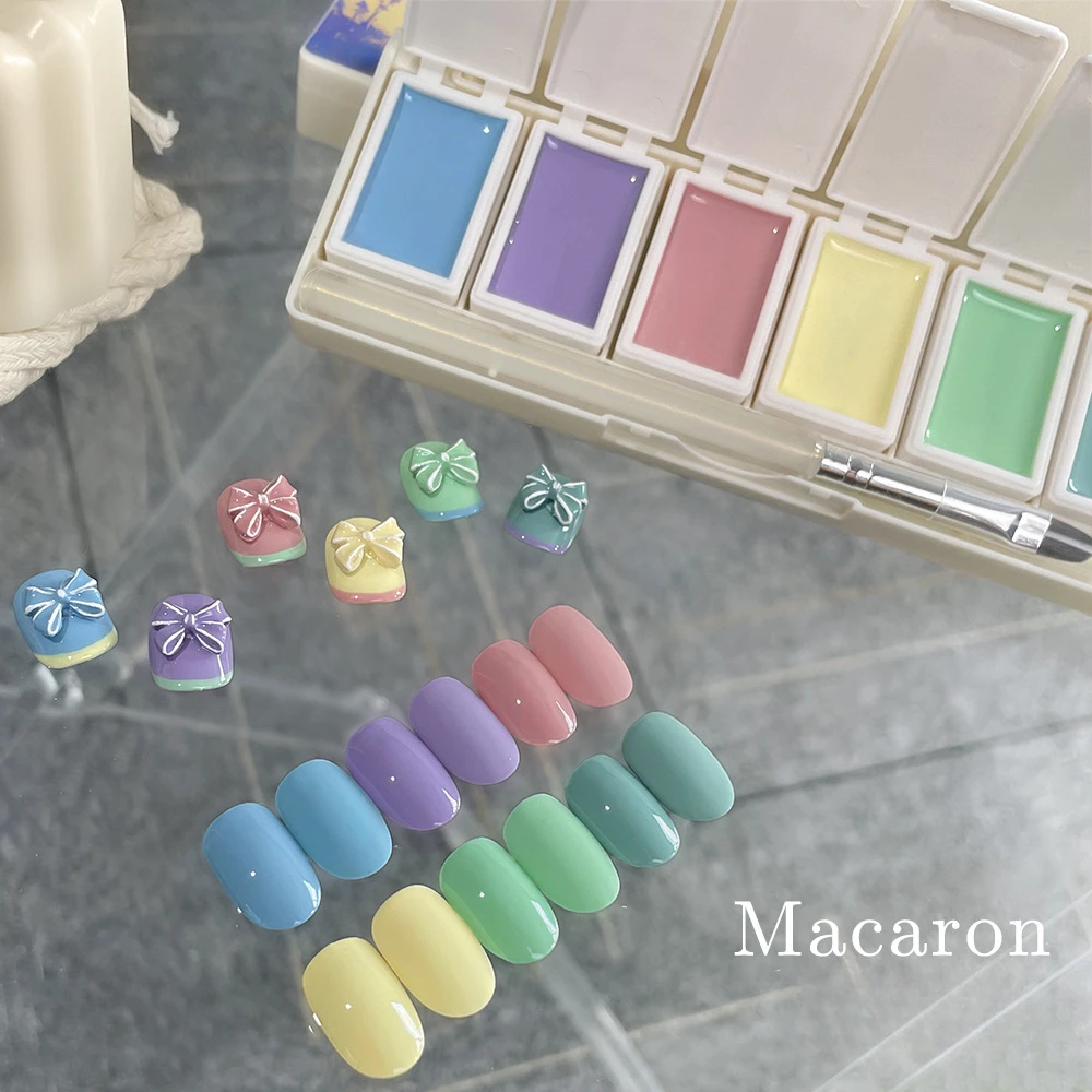 

Solid Painting Gel Nail Polish Multi-function One Stroke Color Flowless Nail Art Cream Mud French Macaron Gels Varnish