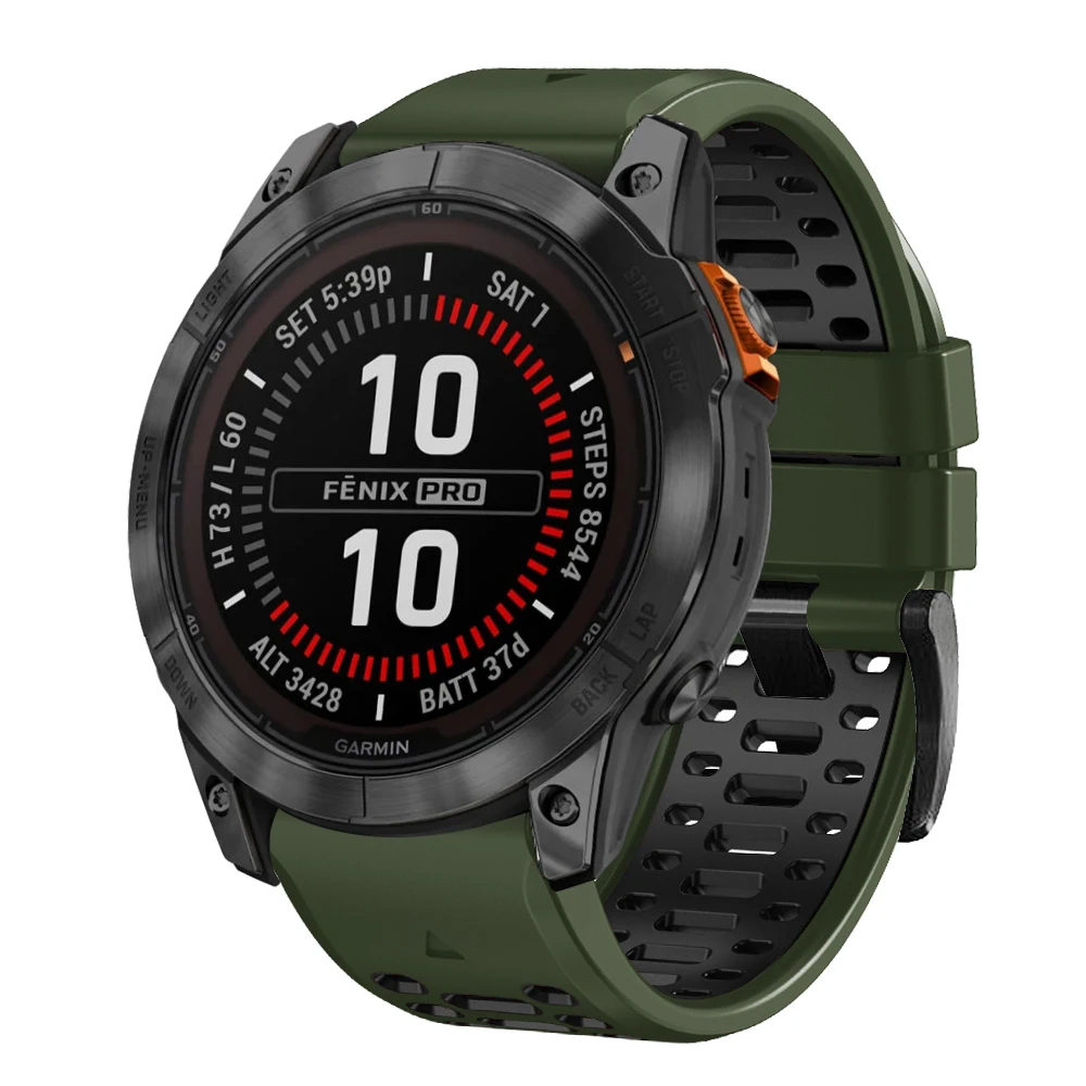 QuickFit 22 mm 26 mm atmungsaktives Sport-Silikonarmband für Garmin Fenix 7X 7 Pro 6X 6 5 5X Plus/Epix 2 47 mm 51 mm Armband-Uhrenarmbänder – Detail 23