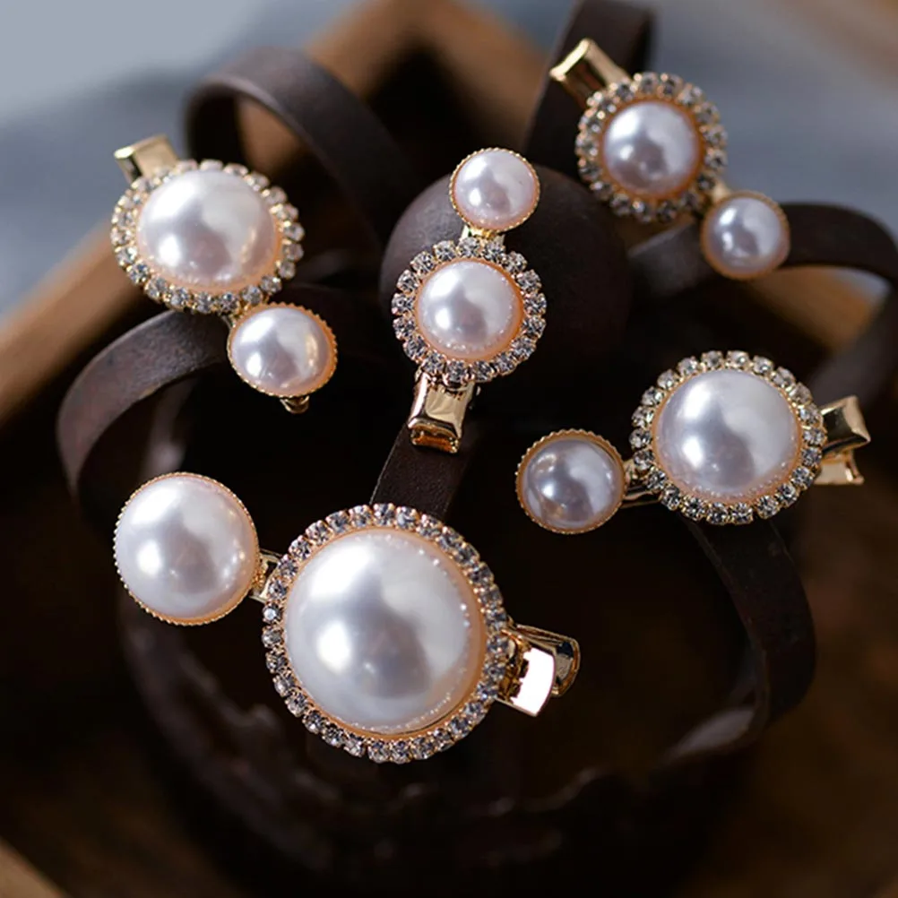 

Pearl Edge Hairpin Vintage Headdress Wedding Ornament Decoration Pearl Clip Suits Lightweight Store