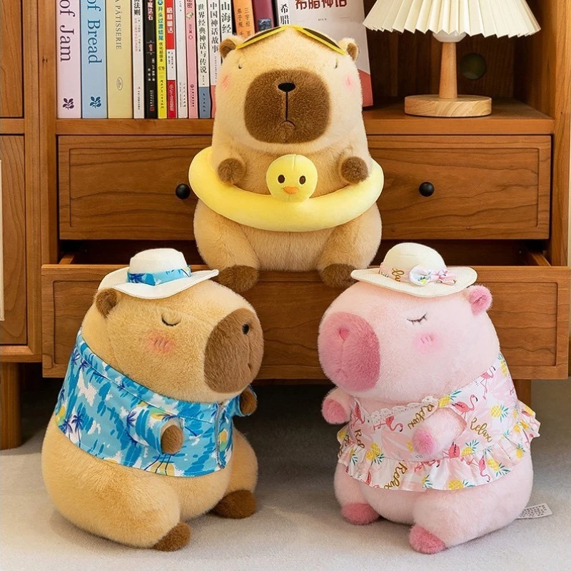 

1-8PCS Cute Kapybara Plush Toy Cartoon Animal Ornament Christmas Gift Holiday Birthday Party Plush Doll for Kids