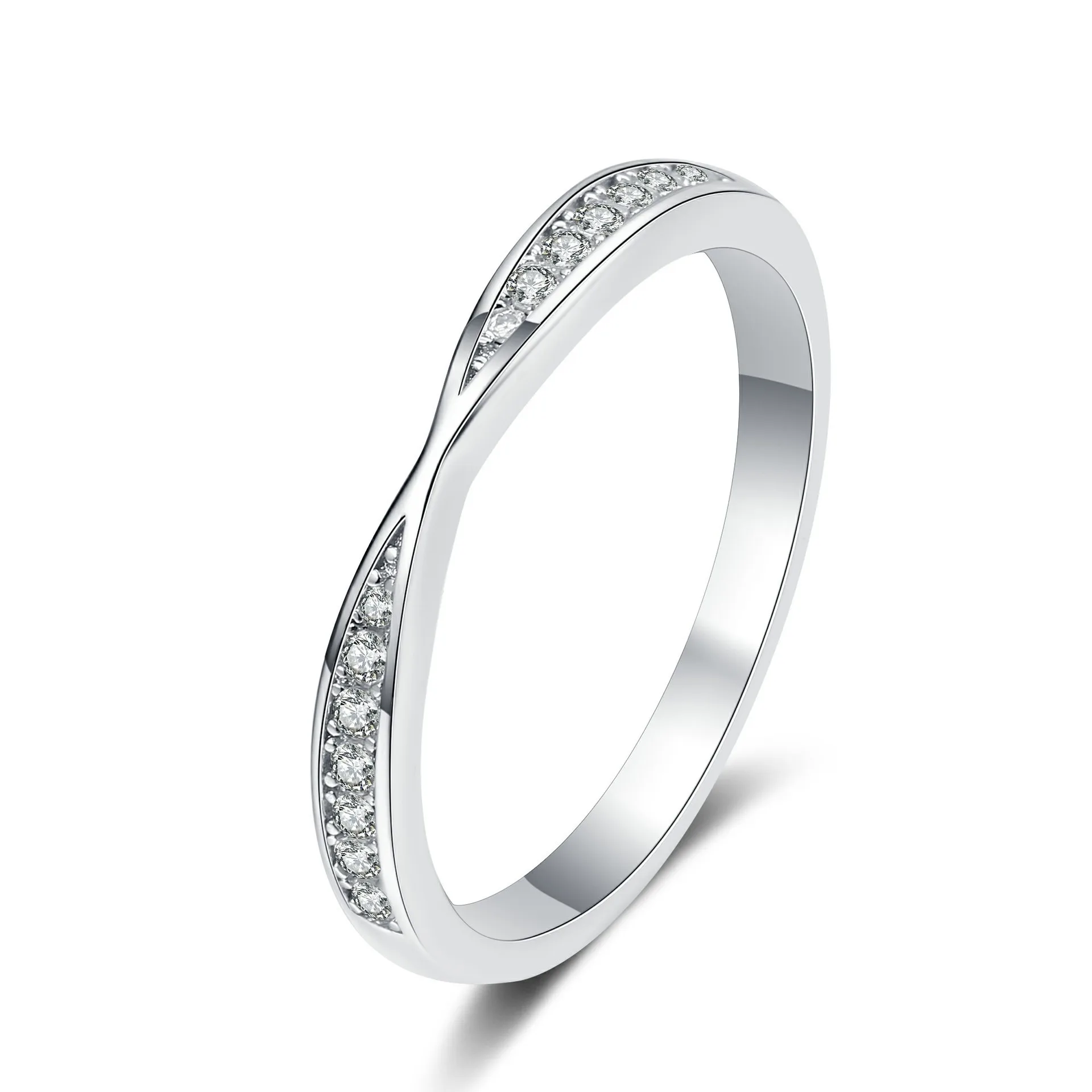

AZ340-J Lefei Fashion Trend Luxury Simple Classic Moissanite Cross Ring For Women 925 Sterling Silver Party Jewelry Charms Gift