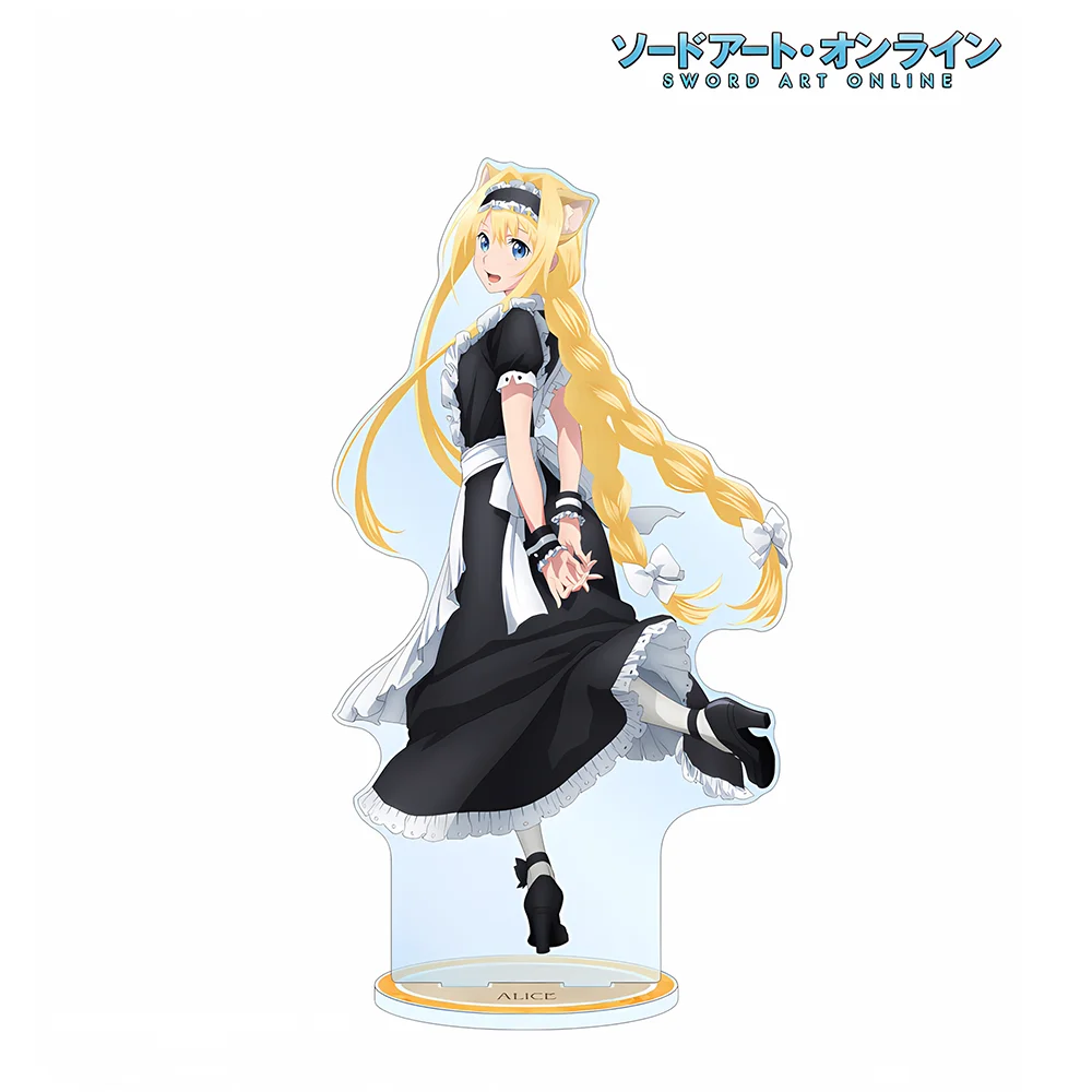 Anime Sword Art Online Acrylic Stand Figure Keychain Kirito Asuna Alice Eugeo Keyring Maid Butler Ver. Desktop Decor Gift view 6