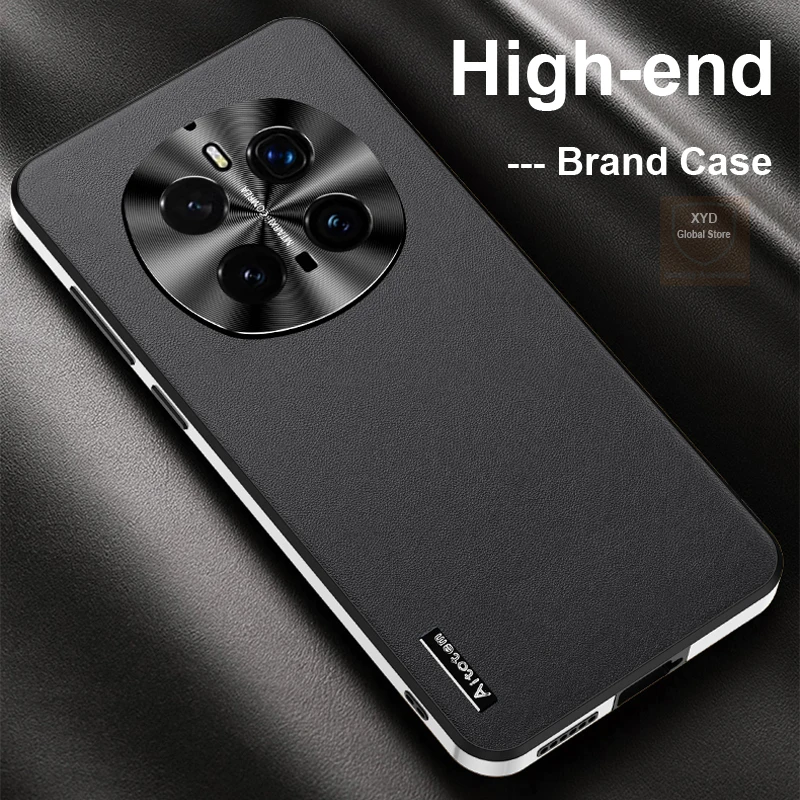 

High end For Honor Magic7 Pro Magic 7 Case Matte Leather Brand Phone Case For Honor Magic 7 Pro Cover Luxury Airbag Shell Bumper