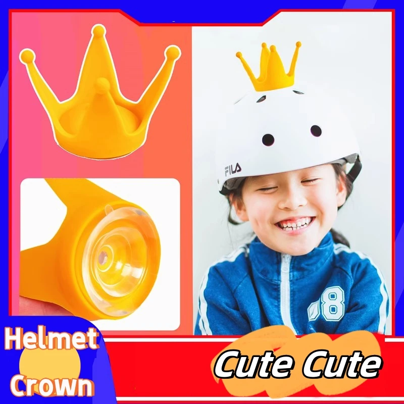 

Helmet Decoration Little Prince Crown Motorcycle Helmet Decoration Silicone Crown With Suction Cup Helmet Decoration No Helmet