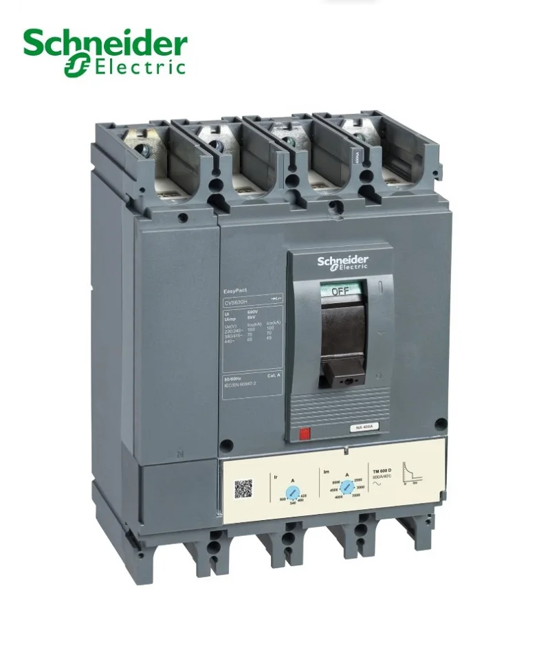 

Schneider electric CVS литая искусственная кожа автоматический выключатель MCCB CVS630F 3P TM500D TM600D ETS 2,3 630A 36KA при 380/415V