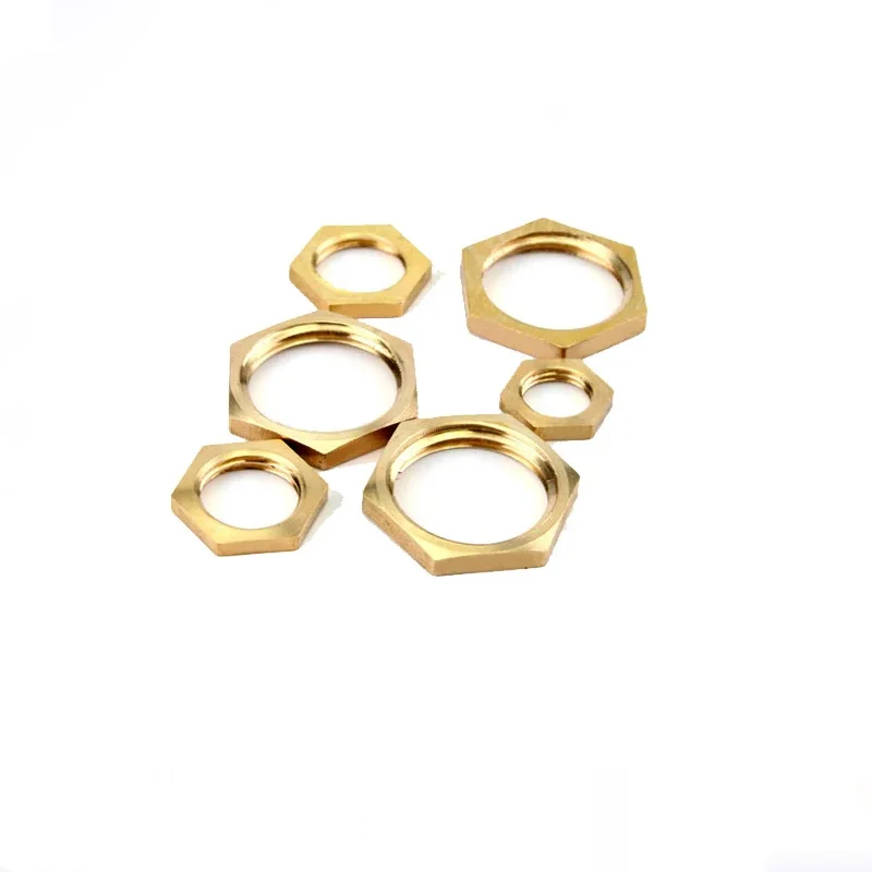 5 قطعة/الوحدة النحاس عرافة المكسرات BSP 1/8 1/4 3/8 1/2 الموضوع سداسية عرقوب غطاء النحاس عرافة قفل المكسرات وصلة أنابيب