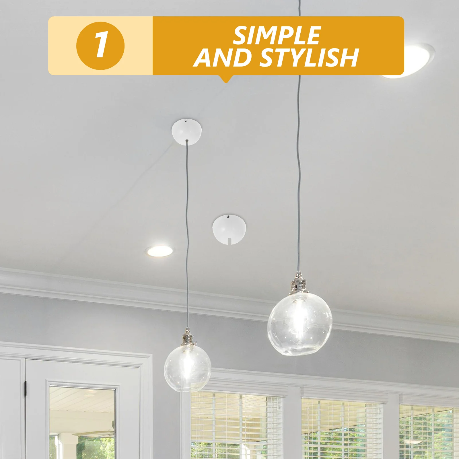 

Vintage White Ceiling Plate Disc Decorative Chandelier Canopy Kit Pendant Light Ceiling Plate Cover for Hanging Light Fixtures