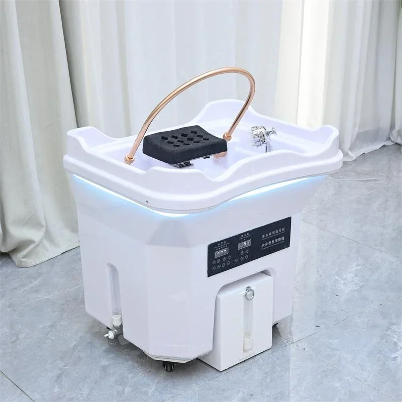 2026 Head Spa Bed Shampoo Chair Hair Salon Furniture Countercurrent Flush Portable Beauty Salon Massage Spa Center Equipment