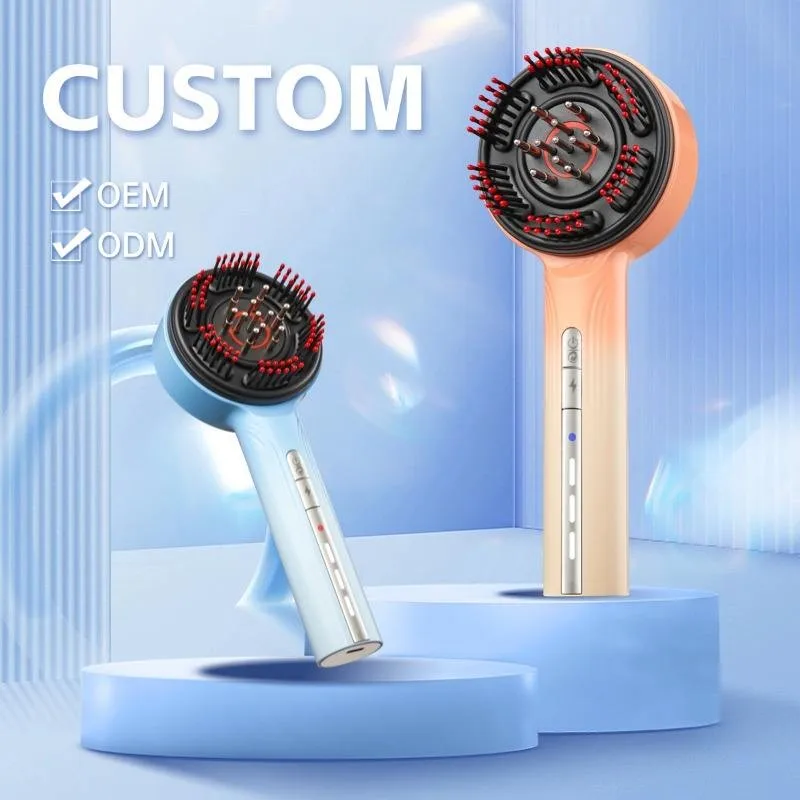 Home Use EMS Scalp Massage Comb Infrared Red Light Anti-hair Loss Hair  Follicle Growth Comb Hair Oil Applicator Scalp Brush