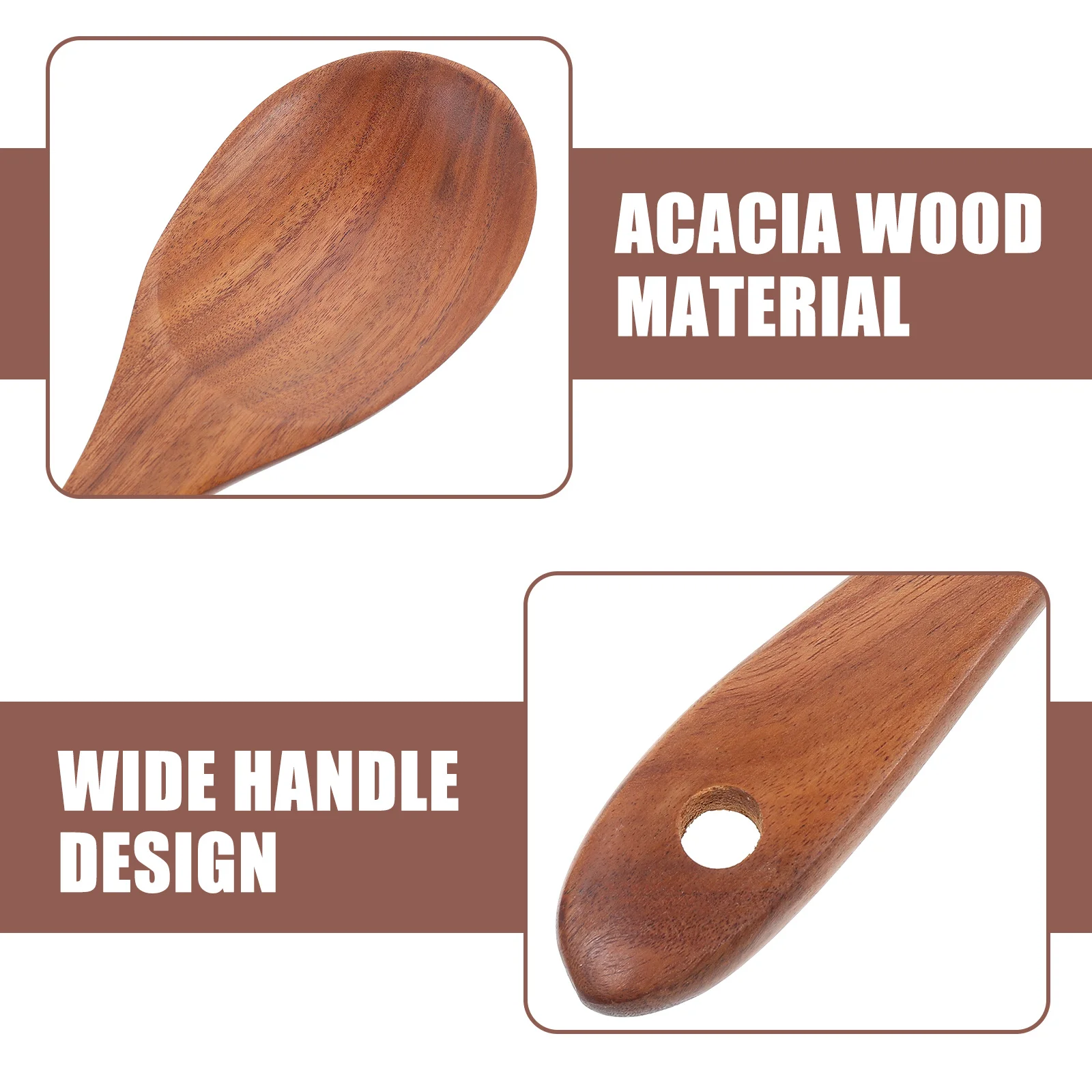 

Wood Salad Spoon Premium Polished Safe Touch Multipurpose Food Serving Spoon for Home Coffee Shop Dessert Hotel