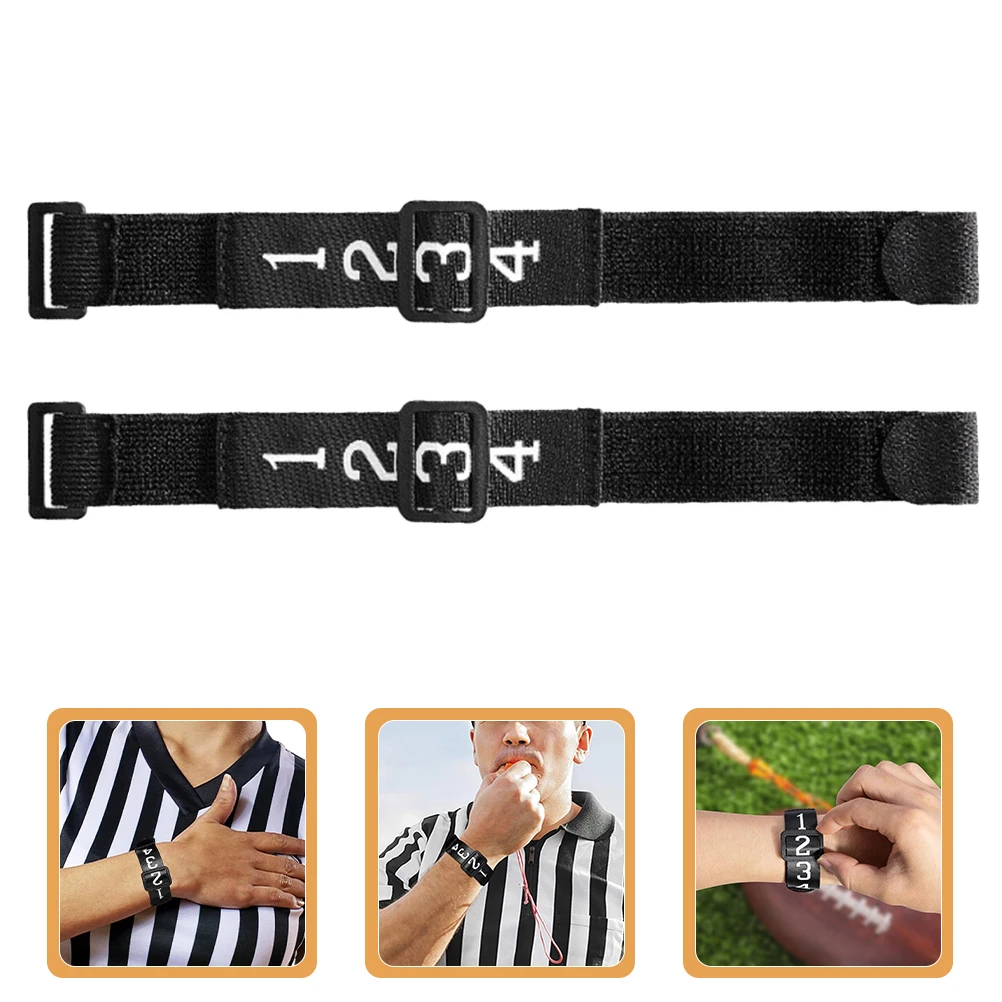 

4pcs Football Numbered Wristb Referee Kit Durable Comfortable Official Gear Indicator Soccer Accessories