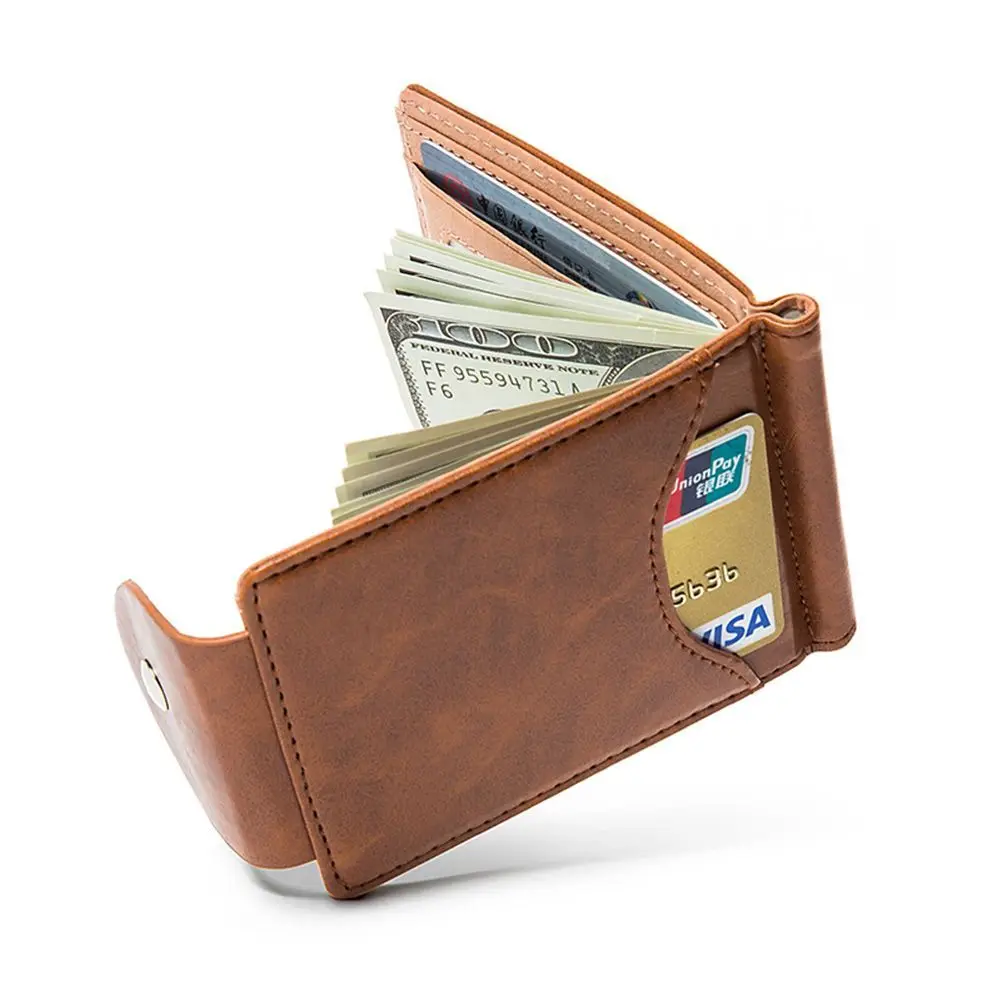 

Buckle PU Leather Men Bag Money Bag ID Credit Wallet Money Clips Card Bag