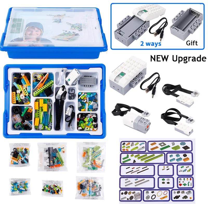 WeDo 2.0 스팀 교육 학교 로봇 건설 코어 세트, 벽돌 키트, 장난감 선물, 3 세대 업그레이드, 390 개, 신제품