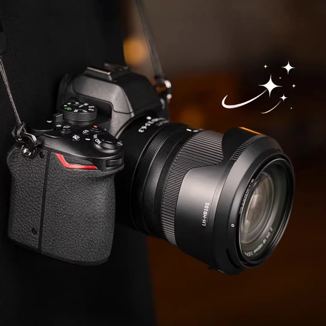 Camera Lens Hood Light Shield Bayonet Mount Black Sunshade Mask Block Cover For Nikon Z DX 18-400mm Replace HB-101 Accessories