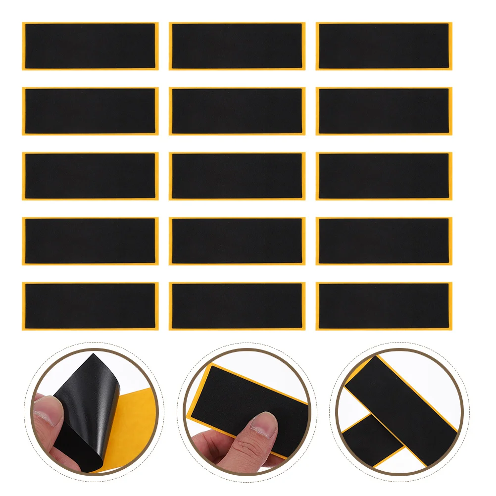 15 Pcs Finger Skateboard Stickers Foam Grip Tape for Fingerboards Entrained Major Black Set Foams Mini