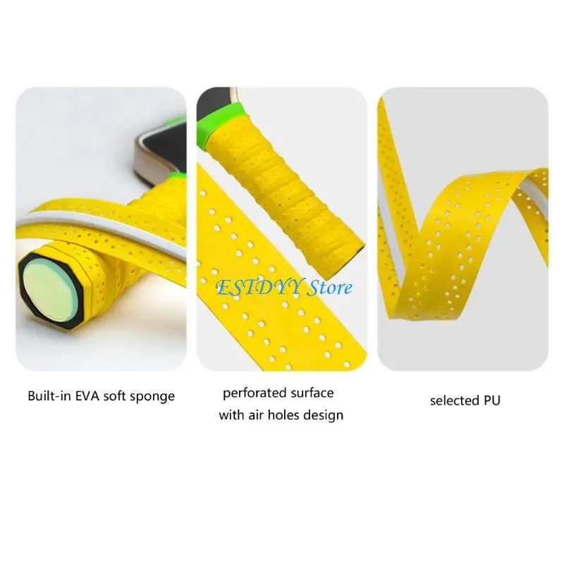 G6DE Nonslip Badminton Grip Tape Multipurpose Sweat Absorbing Racket Grip for Tennis Badminton and Other Racquet Sports