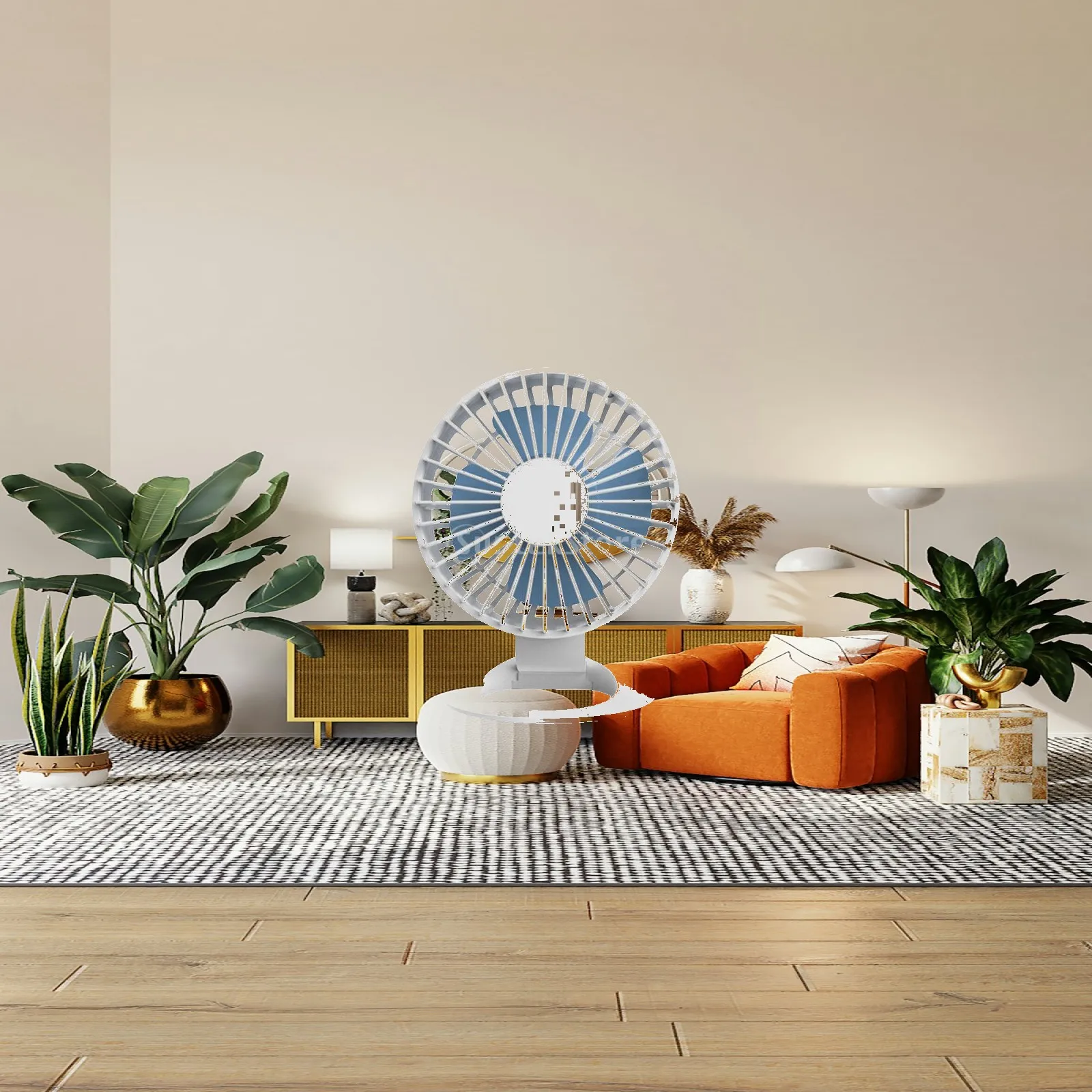 

Personal Desk Table Fan Low Noise USB Rechargeable Mini Air Cooler for Bedroom Outdoor Hiking