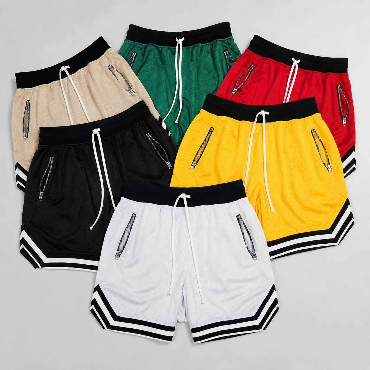 Summer Mesh Basketball Shorts Men 7 Colors Quick Dry Breathable Sports Pants Loose Fit Gym Workout Running Casual Jogger Shorts