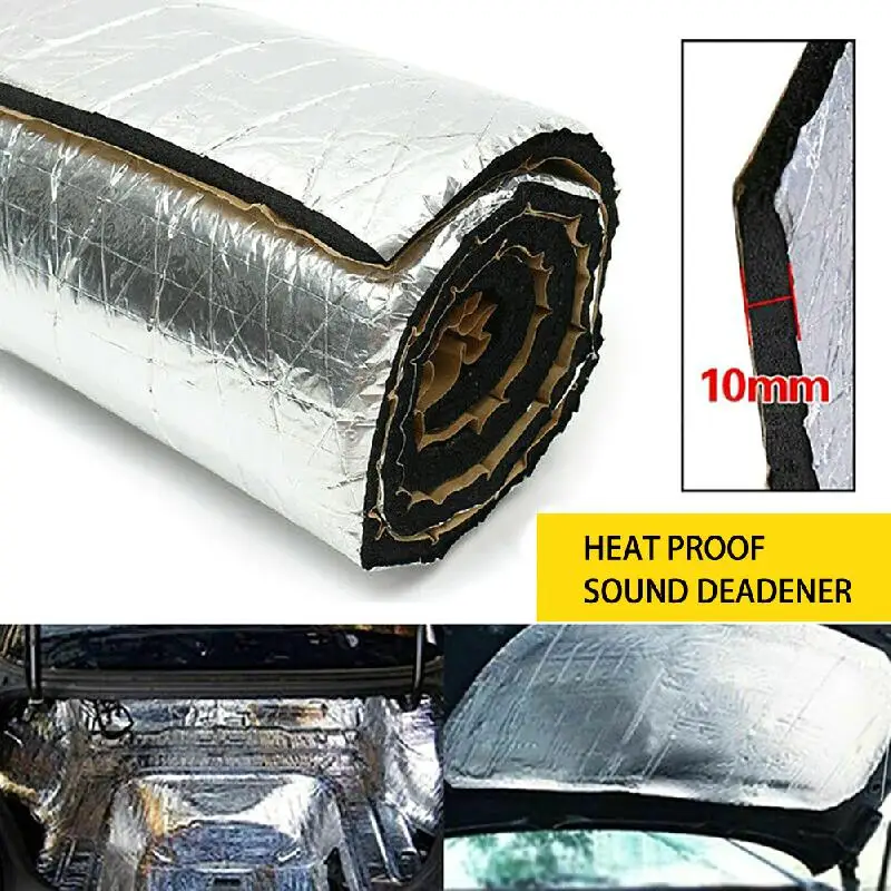 New 100x40cm Sound Insulation Sticker Aluminum Foil Tin Foil Heat Insulation Sticker Car Insulation Closed Cell Foam Accessories