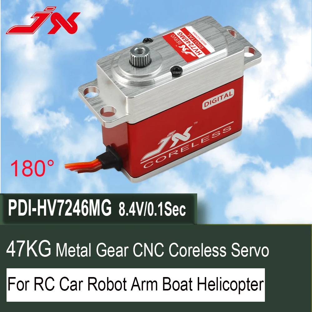 

JX PDI-HV7232MG PDI-HV7246MG 32KG 46KG Big Torque High Precision HV Full CNC Coreless Standard Servo For RC Helicopter DIY Parts