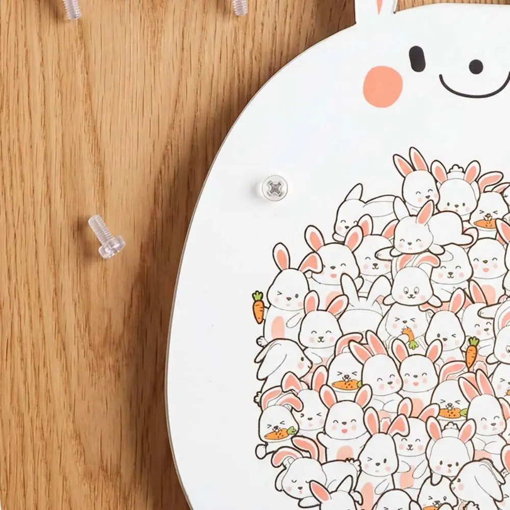 Brain Burning Little Rabbit Wooden Puzzle Animal Puzzle Little Lamb Penguin Jigsaw Piglet Home Decor Unique Irregular Puzzle