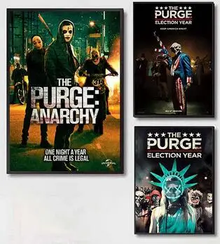 The Purge Anarchy Movie Print Art Canvas Poster For Living Room Decor Home Wall Picture