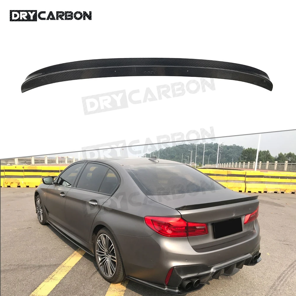 

Dry Carbon Fiber Rear Spoiler Boot Trunk Trim Wings for BMW 5 Series G30 F90 M5 Sedan 2017 2018 2019 Spoiler