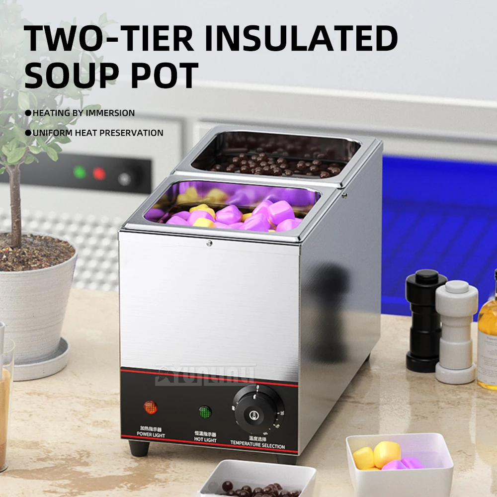 Olla para salsa aislada, 220V/110V, perla, Taro, barro, horno aislado, equipo para tienda de té de la leche para uso comercial