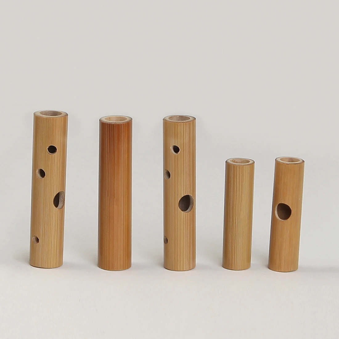 A Set of Whistle Dizi the Minimal Chinese Bamboo Flute Traditional Musical Instrument