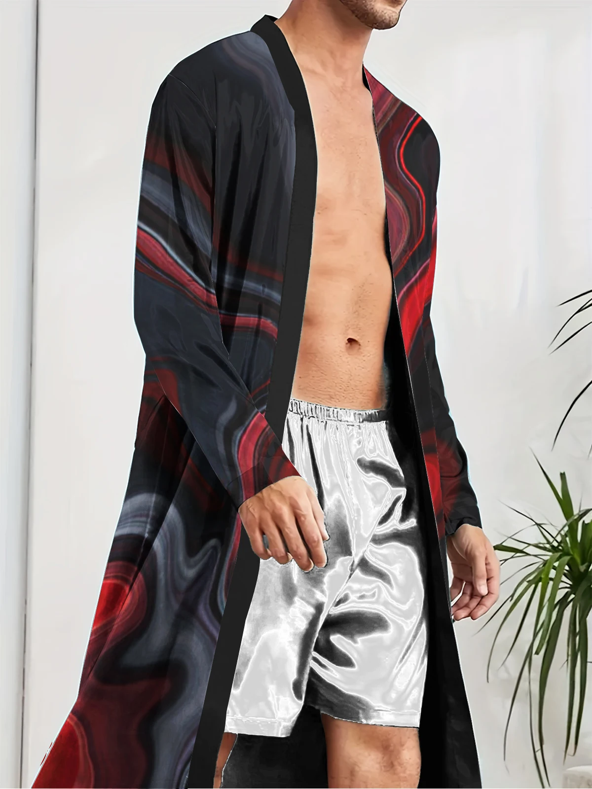 1pcs Men's Robes 2026 Spring/Summer Funny pajamas Breathable Robes sleepwear Bathrobe men Bathrobe 3D Printed Graphic