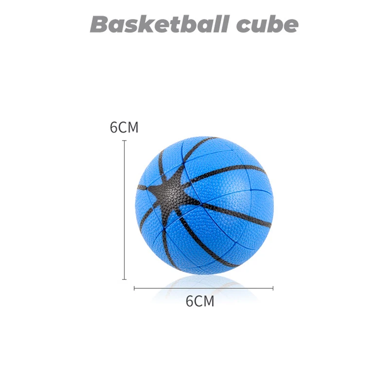 New Shaped Basketball Magic Cube Toys Frosted Smooth Rotation Speed Screwing Kids Science Education Puzzle Magic Cube Toys Gift