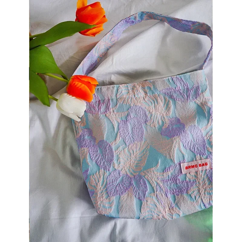 Island Vocation  Jacquard French Retro Underarm Bag Shoulder Bag  Versatile Casual Designer Bag Women Bag Shoulder Bag Women