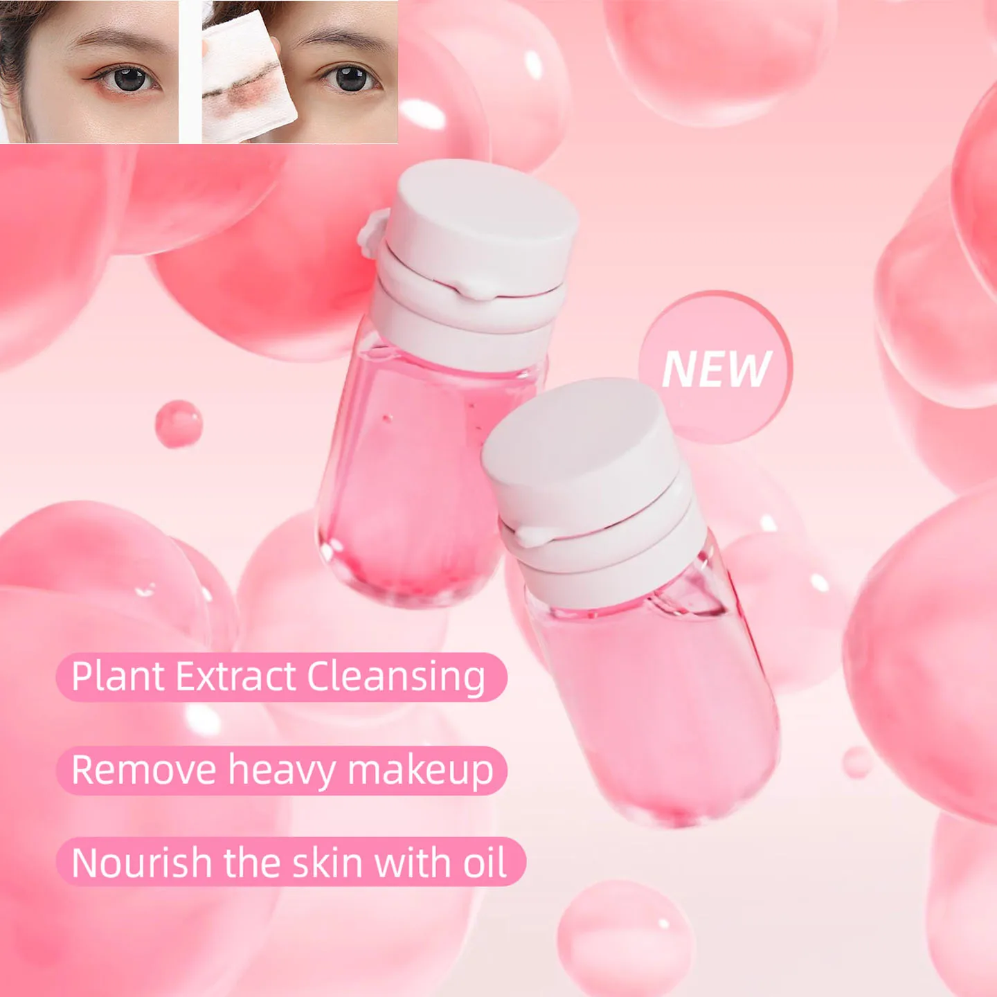 Makeup Remover Oil Soft Cleansing Oil 20 Capsules Deep Cleansing moisturize Easy Makeup Remover Gentle Skincare