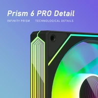 ZEZZIO Prism 6 PRO Computer Chassis Fan 12cm ARGB Motherboard Lighting Sync 4PIN PWM Quiet Cooling Fan 2