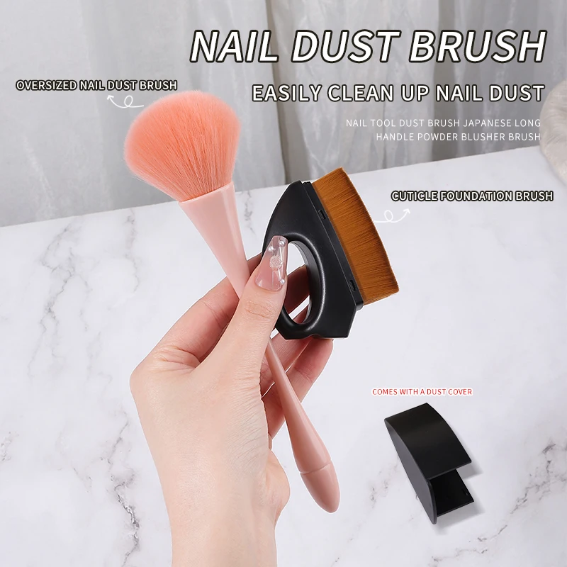 Escova de pó para unhas, ferramentas de manicure, acessórios, produtos, coisas, estilista técnico, arte de unha, pó espanador