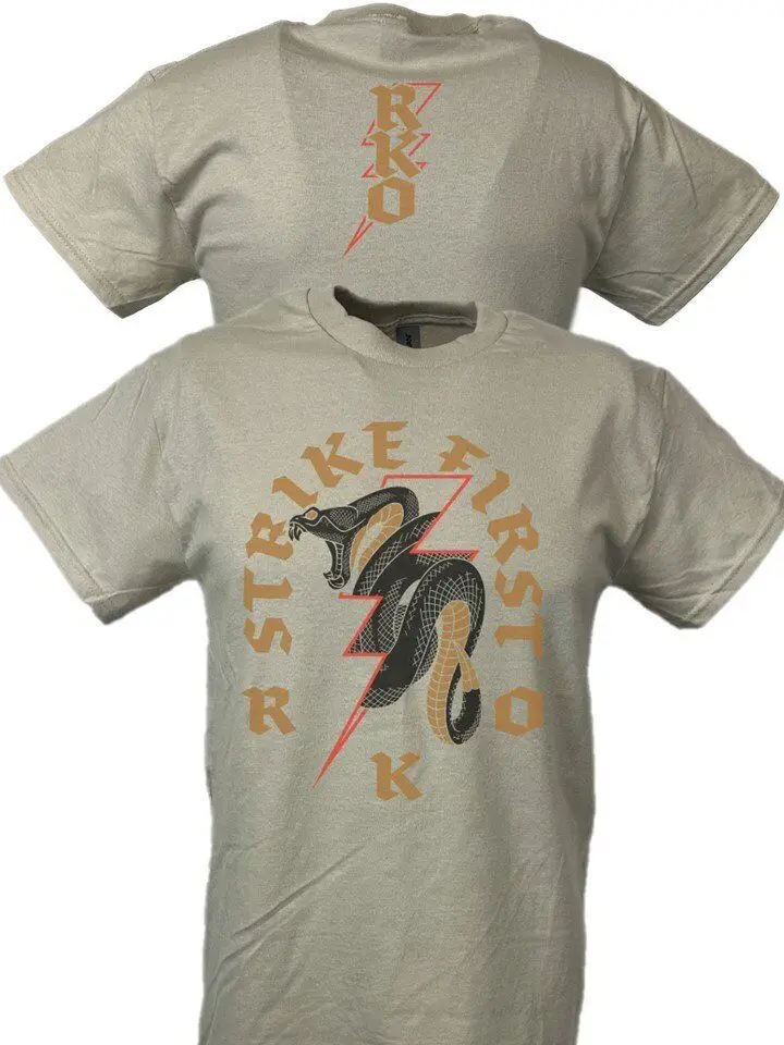 RKO  Strike First Viper Bolt Tan T-shirt