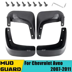 4 PCS Car Mudguard Mud Flaps For Chevrolet Aveo Sedan T250 2007-2011 2008 2009 Auto Splash Flap Guard Rear Fender Accessories