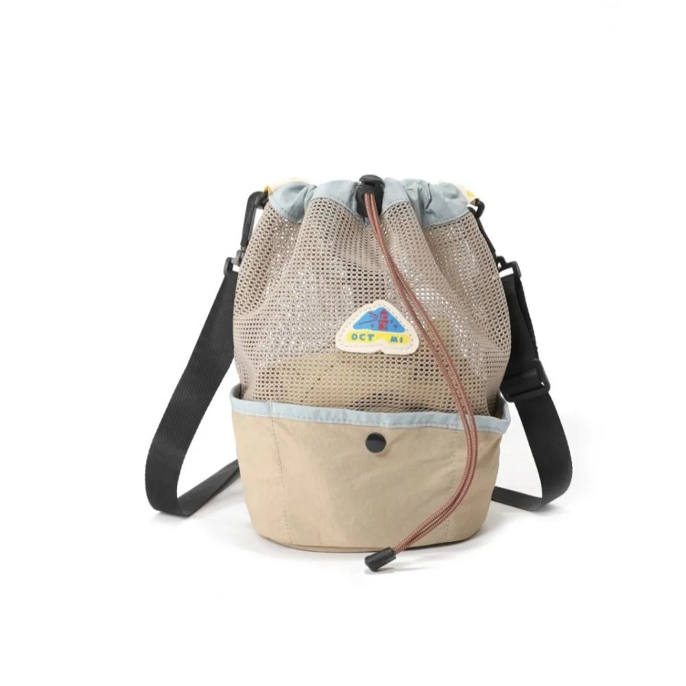 Korean Style Drawstring Backpack amping Style Large Capacity Shoulder Bag Lightweight Crossbody Bag Light Soft Nylon Bag Girls