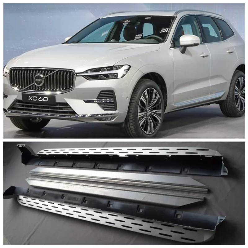 High Quality Aluminum Alloy + ABS Running Boards Side Step Bar Pedals Fits For Volvo XC60 2018 2019 2020 2021 2022