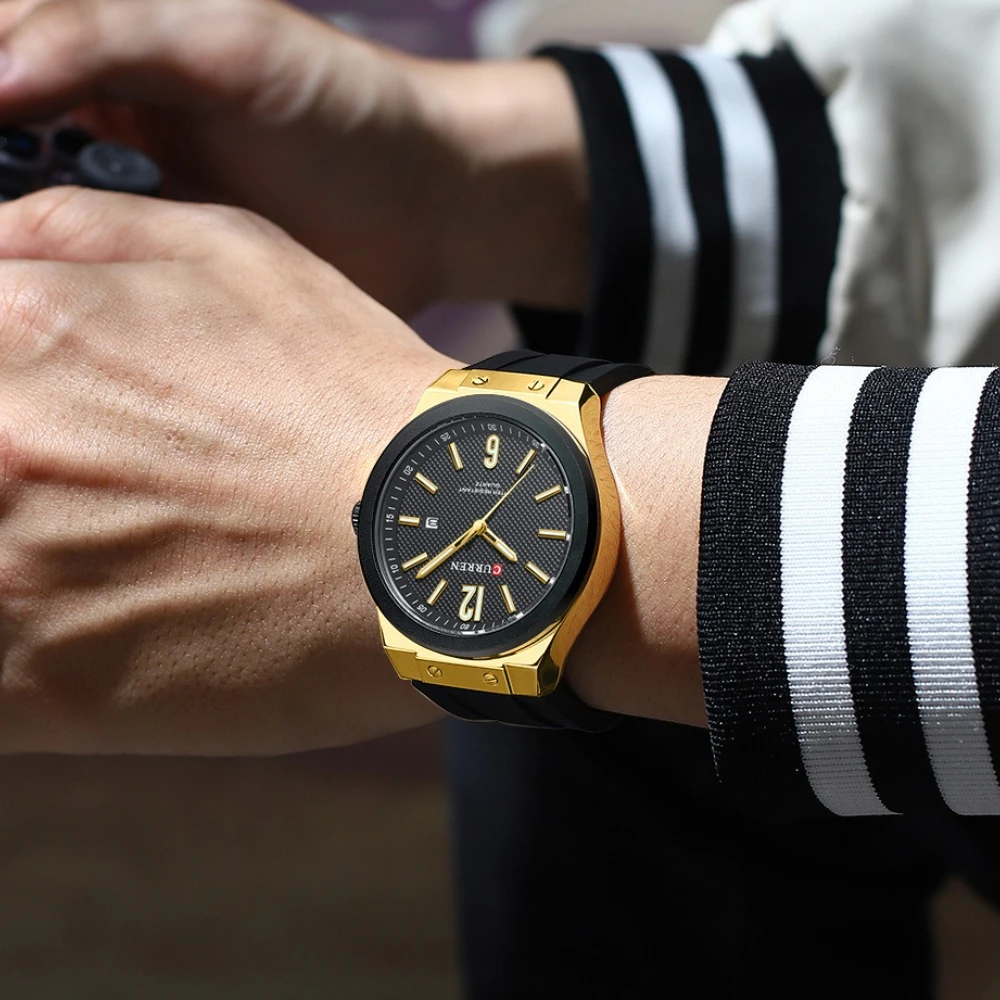 Curren 8467 Men's Watch Calendar Waterproof Luminous Tape Watch Casual Fashion Watches for Men Relogios Masculino Reloj Hombre