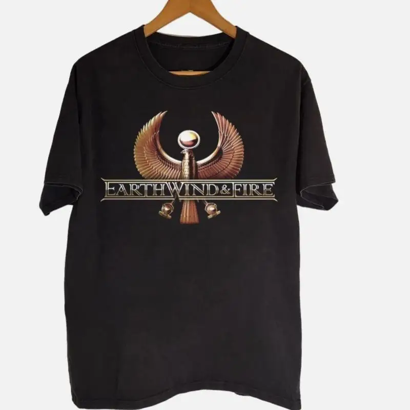 Camiseta de algodón negro Earth Wind Fire Band Tour 2025, todas las tallas S 5Xl