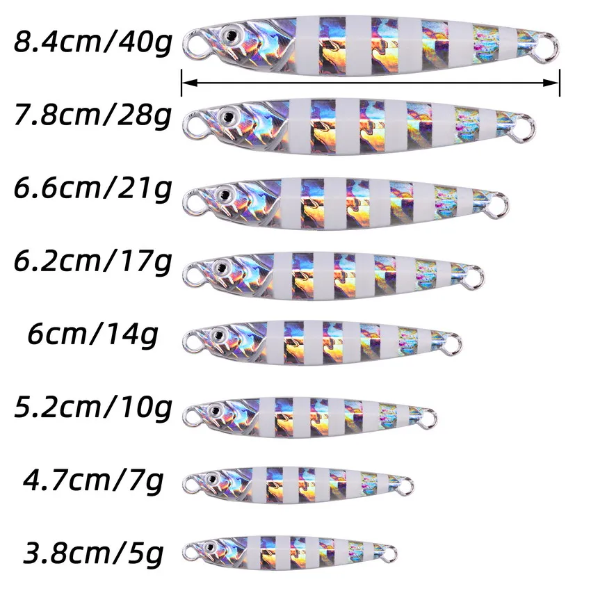 22pcs Micro Metal Cast Jig Spoon Lure Artificial Bait Shore Slow Jigging Fishing Lures with Feather Hook Fishing Accessories