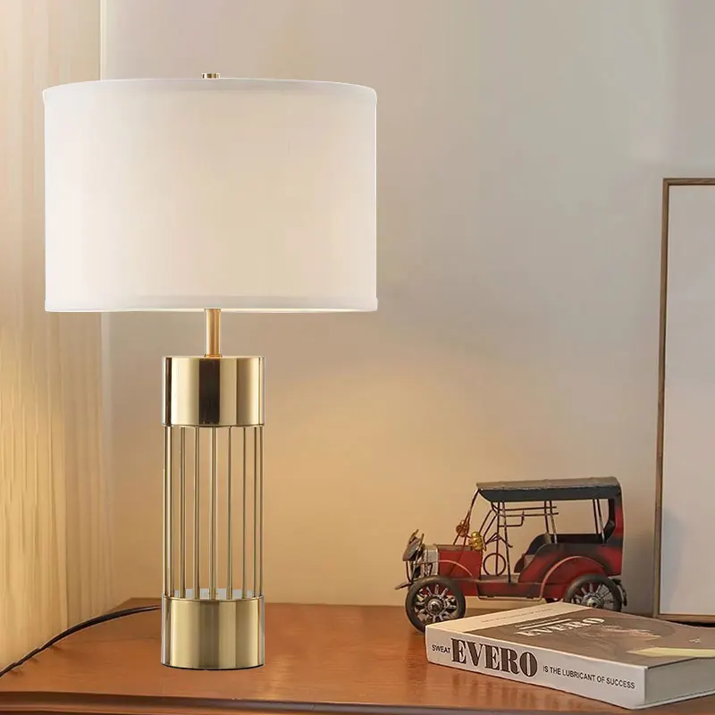 

Nordic Cloth Table Lamp Creative Metal Bedside Lamp Designer Model Room Decorative Table Lamp Post Modern Desk lamp