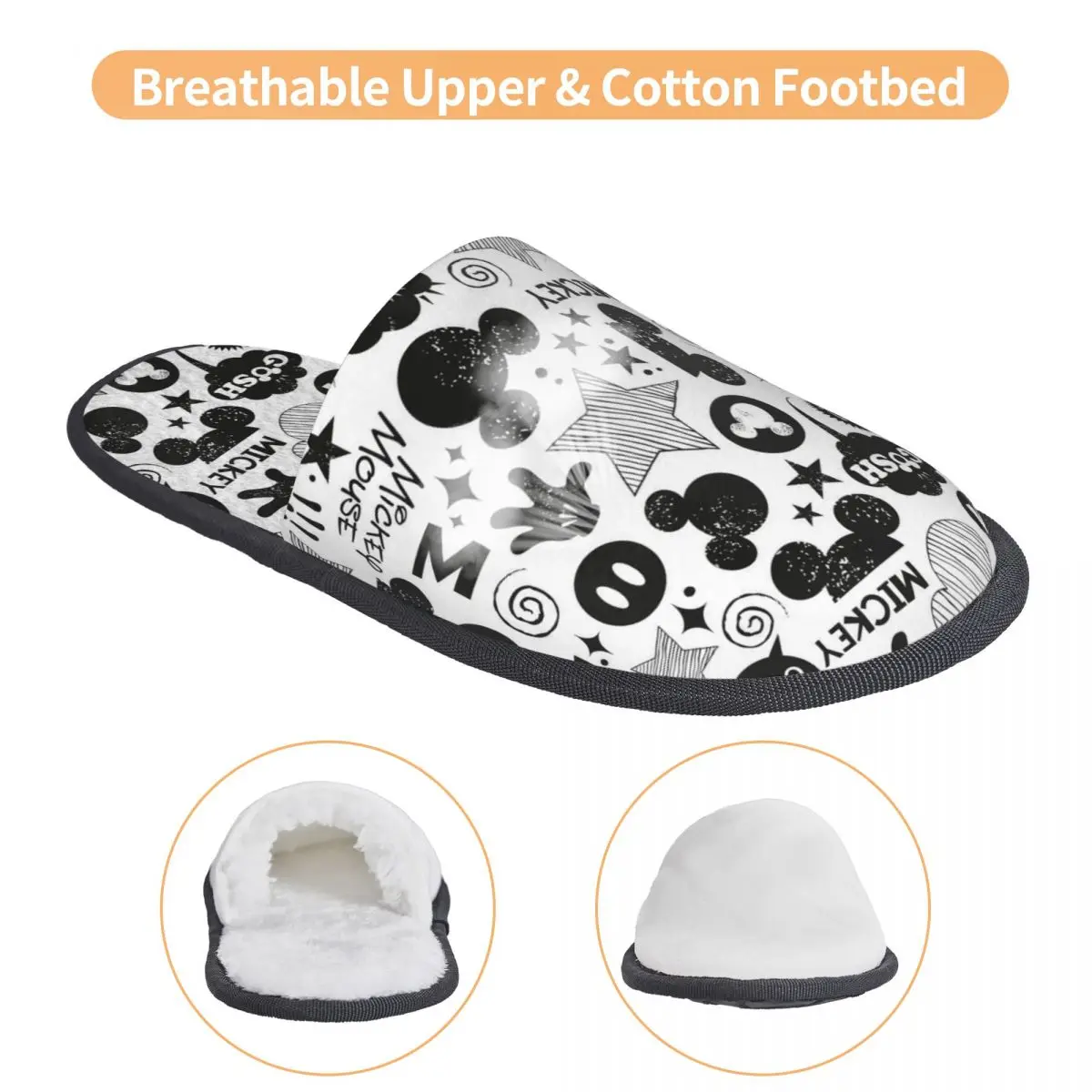 ميكي كارتون الشتاء شبشب منزل غرفة المعيشة لينة المنزلية نِعال من الفراء الشرائح عدم الانزلاق #3